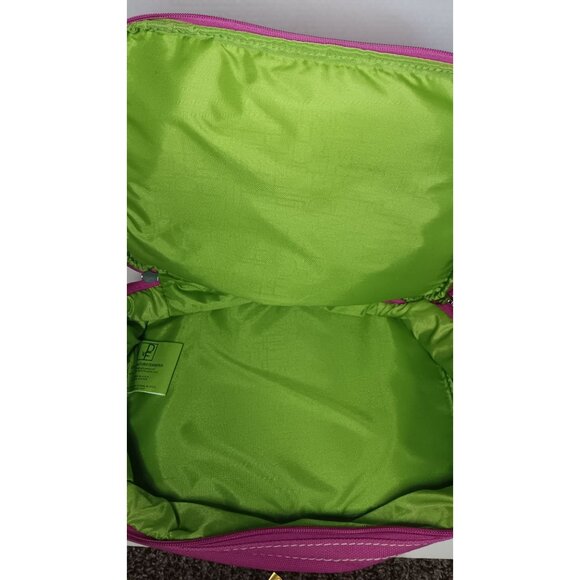 Diane Von Furstenberg Pink Green Canvas Tennis Travel Athleisure Duffle Bag main image 8